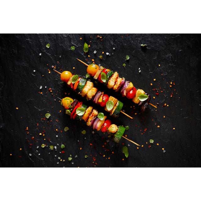 Vegetarian Skewers - Wrapped Canvas Print 17 Stories Size: 51cm H x 76cm W x 3.8cm D on Productcaster.