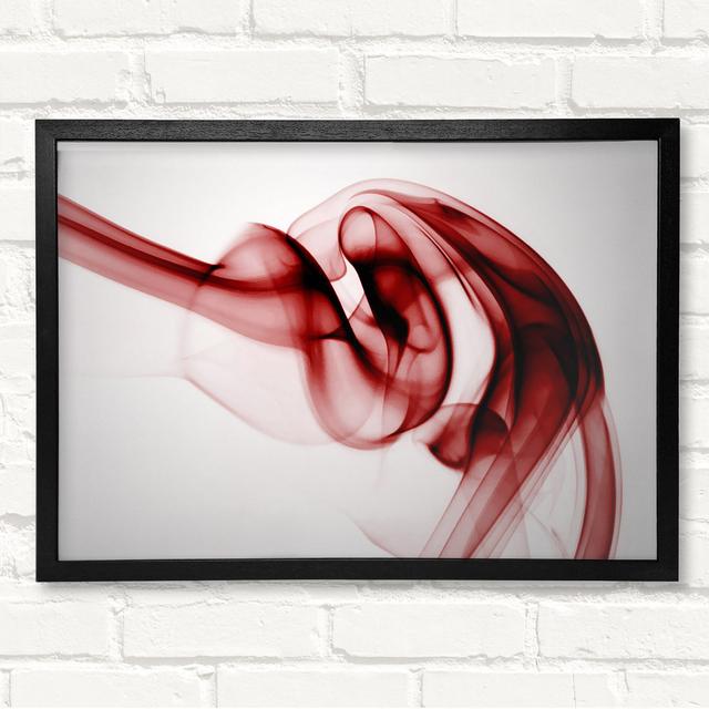 Red Twisted Silk Framed Print Ivy Bronx Size: 59.7cm H x 84.1cm W on Productcaster.