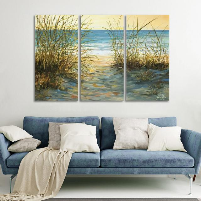 Cannon Beach - 3 Piece Wrapped Canvas Art Prints Highland Dunes on Productcaster.