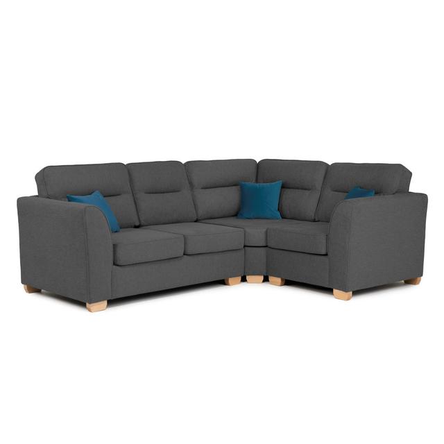 Marryn Upholstered Corner Sofa Ebern Designs Upholstery Colour: Dark Grey, Orientation: Right Hand Facing on Productcaster.