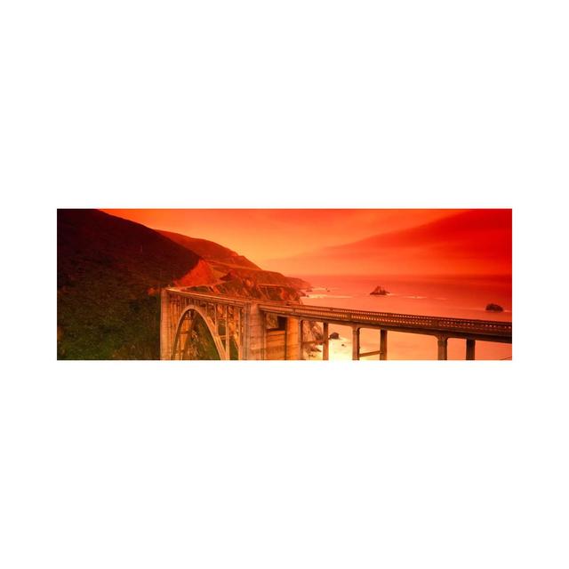 Majestic Coastal Landscape Featuring Bixby Creek Bridge, Big Sur, Monterey County, California, USA - Wrapped Canvas Panoramic Photograph Ebern Designs on Productcaster.