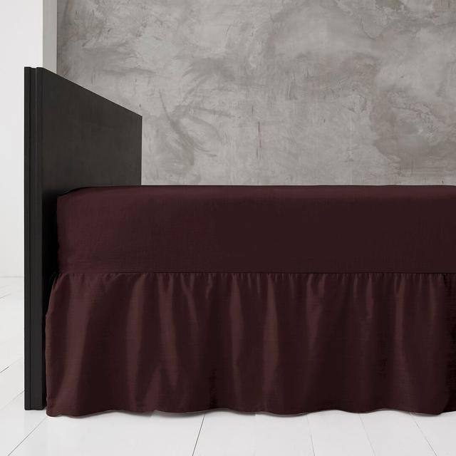 Israelle Bed Skirt 144 Bed Valance 17 Stories Colour: Chocolate, Size: King (5') on Productcaster.