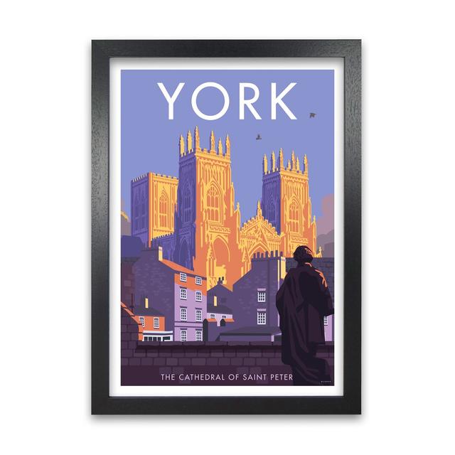 York - Graphict Art Print on Paper East Urban Home Frame Options: Black, Size: 29.7 cm H x 21 cm W x 5 cm D on Productcaster.