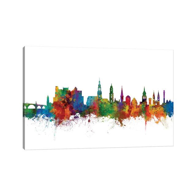 Heidelberg, Germany Skyline by Michael Tompsett - Wrapped Canvas Art Prints Latitude Run Size: 101.6cm H x 152.4cm W x 3.81cm D on Productcaster.