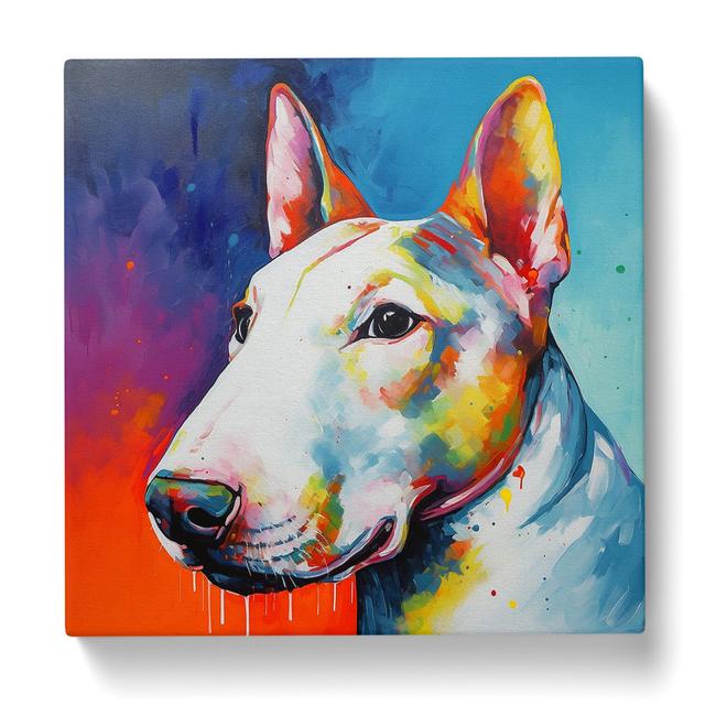 English Bull Terrier Color Field No.1 - Print Marlow Home Co. Size: 35cm H x 35cm W x 3cm D on Productcaster.