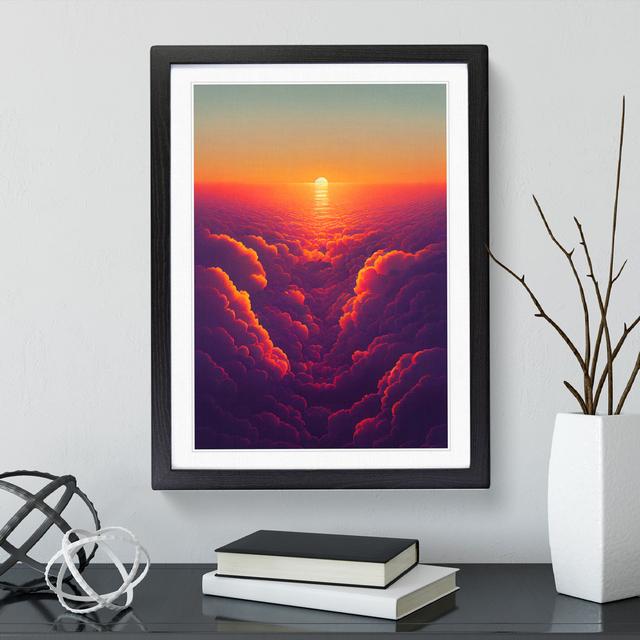 Cloudy Sunset No.3 - Single Picture Frame Print Metro Lane Frame Colour: Black, Size: 46cm H x 34cm W x 2cm D on Productcaster.