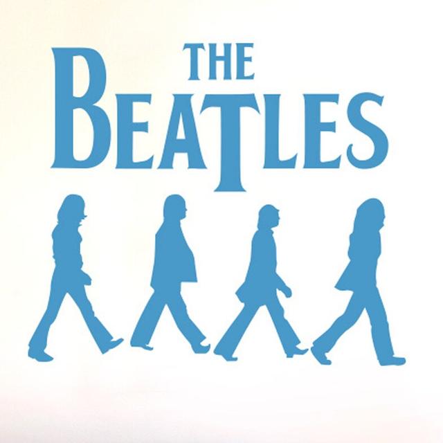 The Beatles Wall Sticker East Urban Home Size: Large, Colour: Blue on Productcaster.