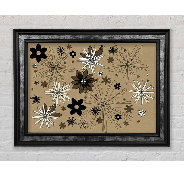 Flowers In Bloom Beige - Single Picture Frame Art Prints Bright Star Size: 84.1cm H x 142.2cm W x 8cm D on Productcaster.