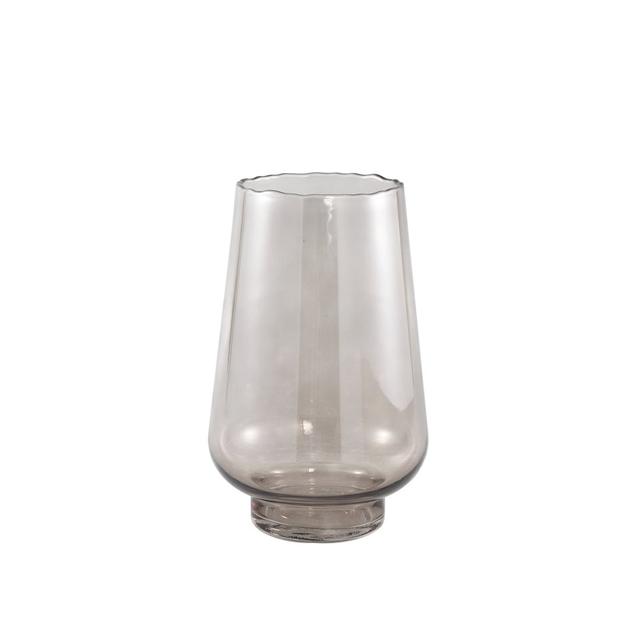 Glass Tealight Holder Metro Lane Colour: Grey, Size: 22cm H x 13cm W x 13cm D on Productcaster.