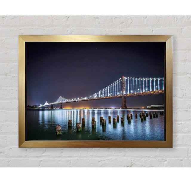 Golden Gate Bridge Light Reflections - Single Picture Frame Art Prints Bright Star Size: 84.1cm H x 118.9cm W x 3.4cm D on Productcaster.