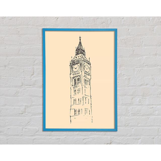 Big Ben Sketch 1 - Single Picture Frame Art Prints Ophelia & Co. Size: 21cm H x 29.7cm W x 2cm D on Productcaster.