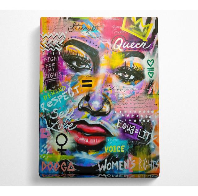 Queen Graffiti - No Frame Art Prints on Canvas ClassicLiving Size: 121.9cm H x 81cm W on Productcaster.