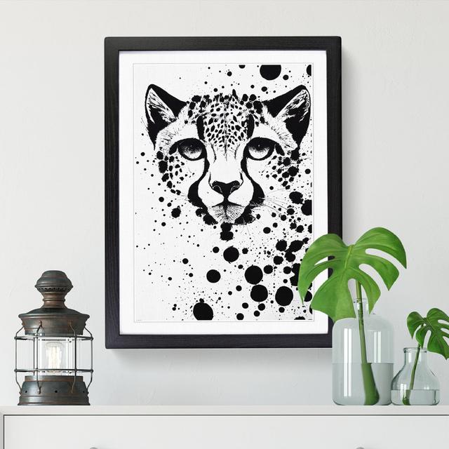 Cheetah Paint Splatter - Picture Frame Print World Menagerie Format: Oak Framed, Size: 64cm H x 46cm W on Productcaster.