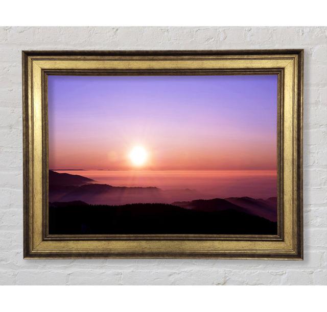 Mountain Fog At Sunset - Print Bright Star Size: 42cm H x 59.7cm W x 8cm D on Productcaster.