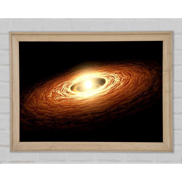 Goldener Ring Galaxie - Einzelner Bilderrahmen Kunstdrucke Brayden Studio Größe: 21 cm H x 29,7 cm B x 1,5 cm T on Productcaster.