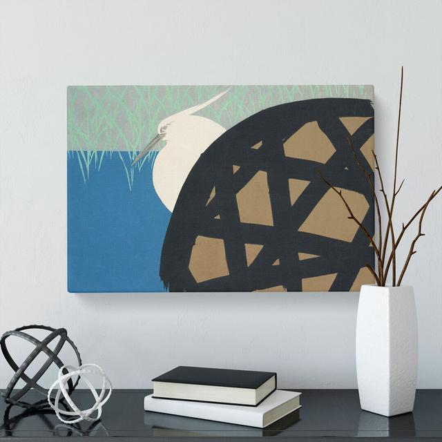 White Heron by Kamisaka Sekka - Wrapped Canvas Painting East Urban Home Size: 35cm H x 50cm W x 3cm D on Productcaster.