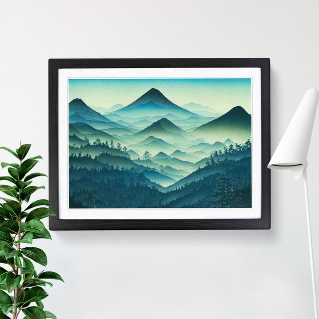 Japanese Forest Mountains - Single Picture Frame Print Alpen Home Frame Colour: Black, Size: 46cm H x 64cm W x 2cm D on Productcaster.