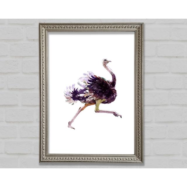 Ostrich Run - Single Picture Frame Art Prints Rosalind Wheeler Size: 118.9cm H x 84.1cm W on Productcaster.