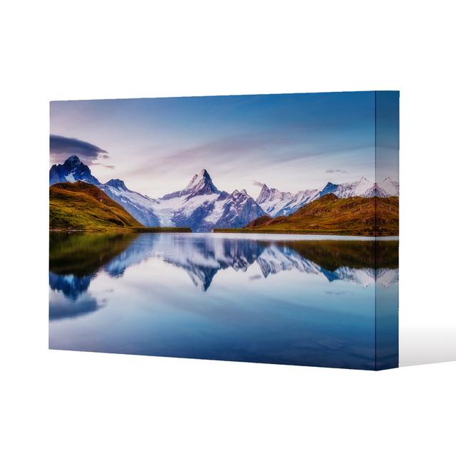 Panoramic View Of The Mt. Schreckhorn And Wetterhorn Canvas Print Andrew Lee Size: 101cm H x 152cm W x 4cm D on Productcaster.