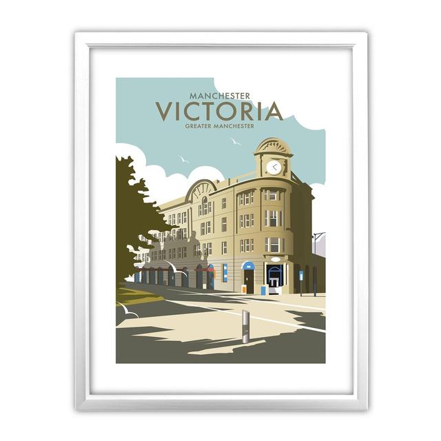 Victoria Station, Manchester by Dave Thompson Framed Vintage Advertisement East Urban Home Frame Colour: White on Productcaster.