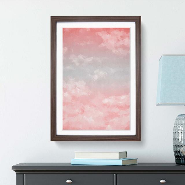 Through the Clouds in Abstract - Picture Frame Graphic Art Print East Urban Home Size: 91cm H x 60cm W x 2cm D, Frame Option: Walnut on Productcaster.