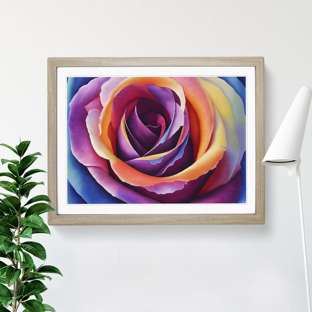 Watercolour Rose Flower Vol.1 - Single Picture Frame Print Fairmont Park Frame Colour: Grey, Size: 46cm H x 64cm W on Productcaster.