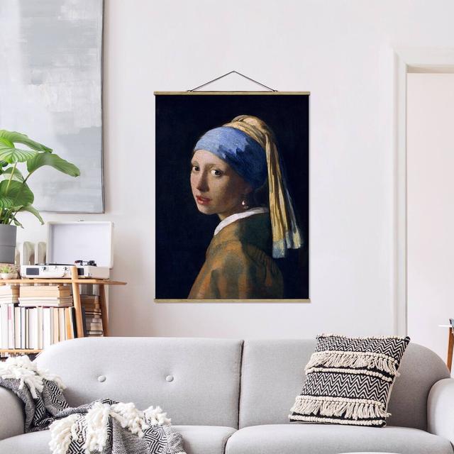 Grafikdruck The Girl with the Pearl Earrings von Jan Vermeer Van Delft Rosalind Wheeler Größe: 133,5 cm H x 100 cm B x 0,3 cm T on Productcaster.