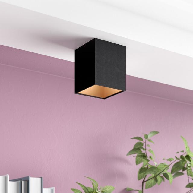 Anabel LED Flush Mount Zipcode Design Shade Colour: Black/Copper on Productcaster.