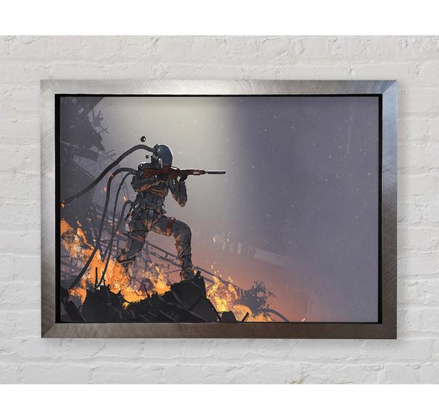 The Fiery Gunman - Single Picture Frame Art Prints Rosalind Wheeler Format: Black Framed Paper, Size: 84.1cm H x 118.9cm W x 3.4cm D on Productcaster.