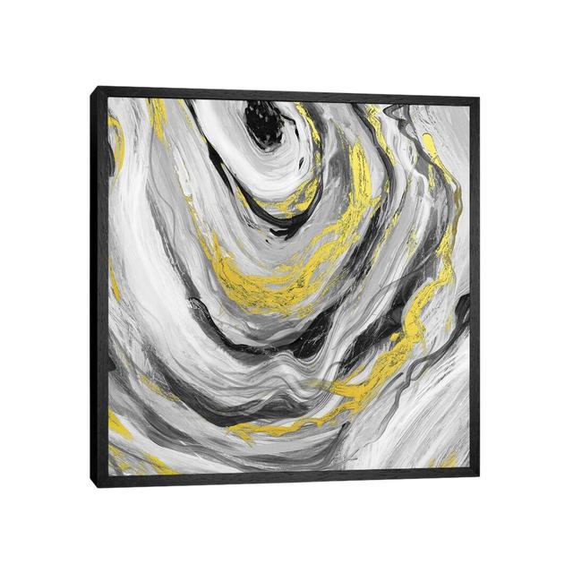 Bold Agate I by Carol Robinson - Graphic Art Print on Canvas Ebern Designs Size: 45.72cm H x 45.72cm W x 3.81cm D, Format: Black Framed on Productcaster.