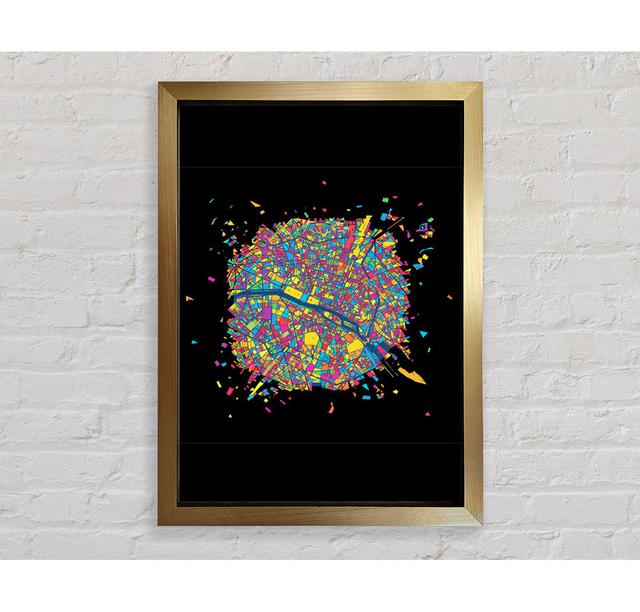 Map Of The City 4 Paris - Single Picture Frame Art Prints Bright Star Size: 84.1cm H x 59.7cm W x 3.4cm D on Productcaster.