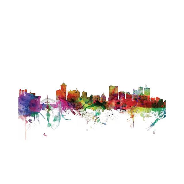 Winnipeg, Canada Skyline by Michael Tompsett - Wrapped Canvas Gallery-Wrapped Canvas Giclée Latitude Run Size: 101.6cm H x 152.4cm W x 3.81cm D on Productcaster.