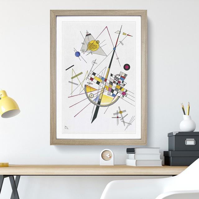 Delicate Tension by Wassily Kandinsky - Picture Frame Painting East Urban Home Size: 36cm H x 27cm W x 2cm D, Frame Option: Oak Framed on Productcaster.