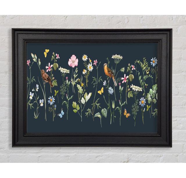 Flowers In The Dark Framed Print Rosalind Wheeler Size: 21cm H x 42cm W x 8cm D on Productcaster.