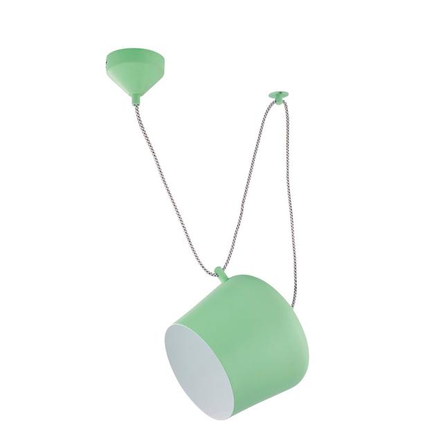 Lyles 1-Light Drum Pendant Norden Home Finish: Green on Productcaster.