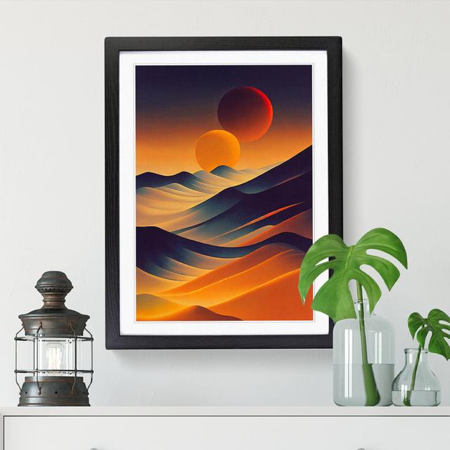 Sunset Field - Print Alpen Home Size: 34cm H x 25cm W x 2cm D, Frame Option: Walnut on Productcaster.