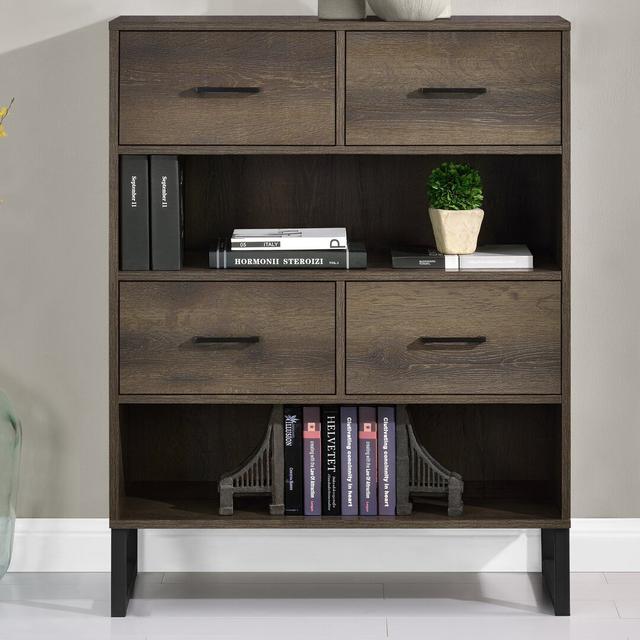 Suzann 103cm H x 78cm W Wood Standard Bookcase Corrigan Studio on Productcaster.