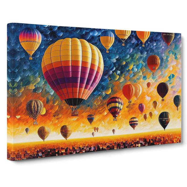 Painted Hot Air Balloons Vol.3 Abstract - Wrapped Canvas Graphic Art ClassicLiving Size: 35cm H x 50cm W x 3cm D on Productcaster.