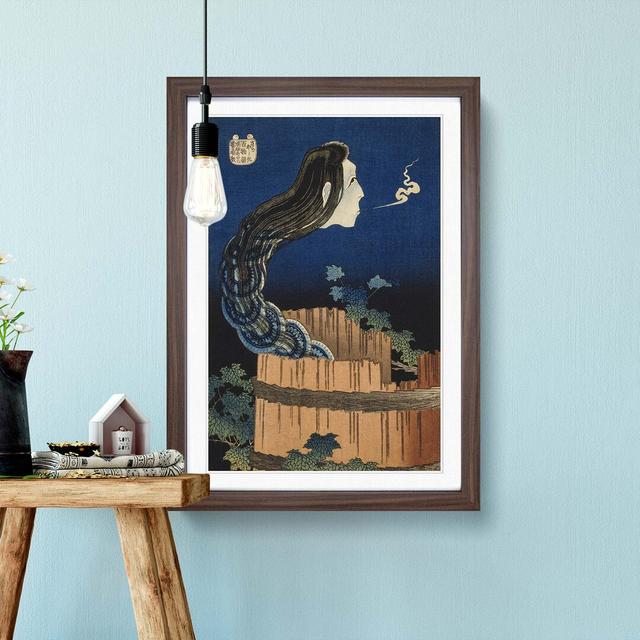 The Plate Mansion by Katsushika Hokusai - Picture Frame Painting Print East Urban Home Size: 65cm H x 48cm W x 2cm D, Frame Option: Walnut Framed on Productcaster.