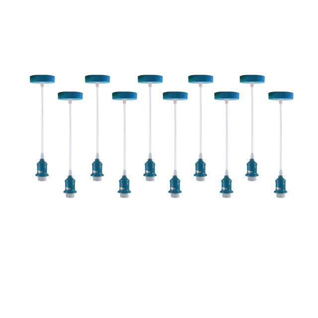 Abdulameer 10 - Light Single Pendant (Set of 10) Williston Forge Finish: Cyan Blue on Productcaster.