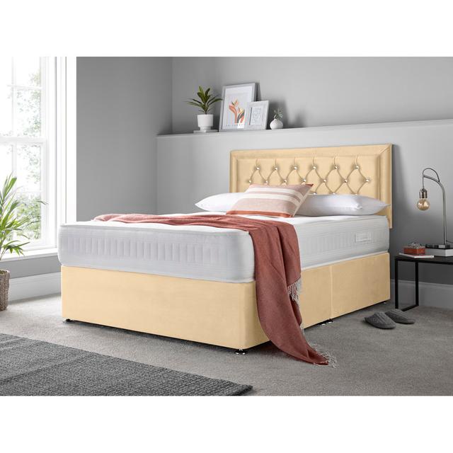 Macungie Divan Bed Set Rosdorf Park Size: Super King (6'), Colour: Cream, Storage Type: Right Side Drawers on Productcaster.