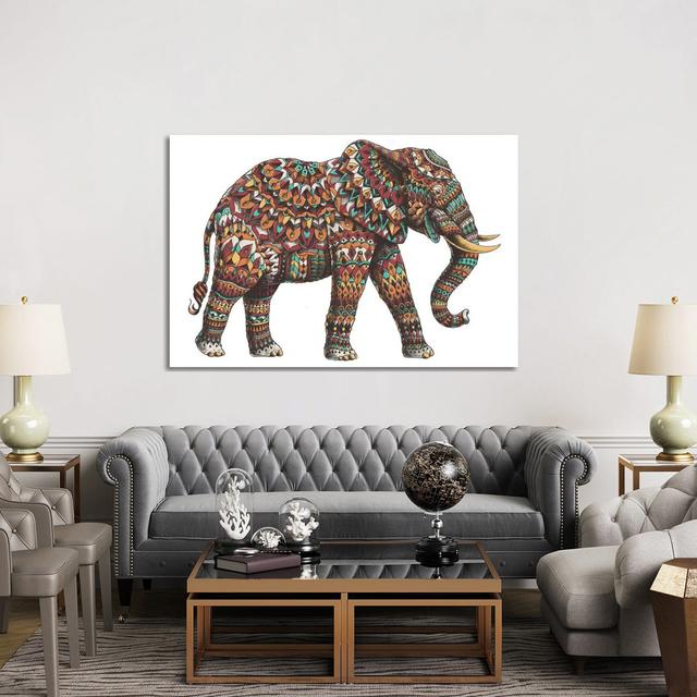 Ornate Elephant II In Color I by Bioworkz - Wrapped Canvas Print Latitude Vive on Productcaster.