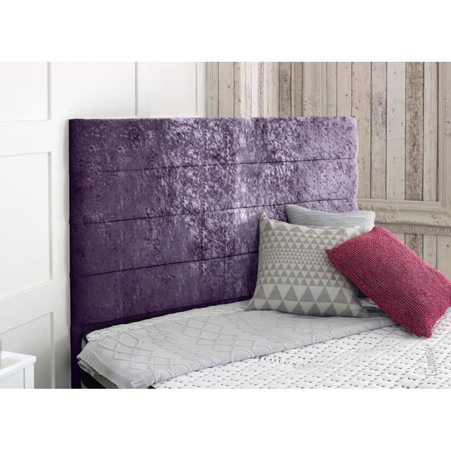 Salmon Upholstered Headboard Rosdorf Park Size: Superking (6'), Colour: Lilac on Productcaster.