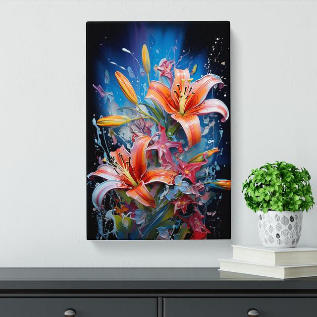 Lily Flower Action No.3 - Print Marlow Home Co. Size: 76cm H x 50cm W x 3cm D on Productcaster.