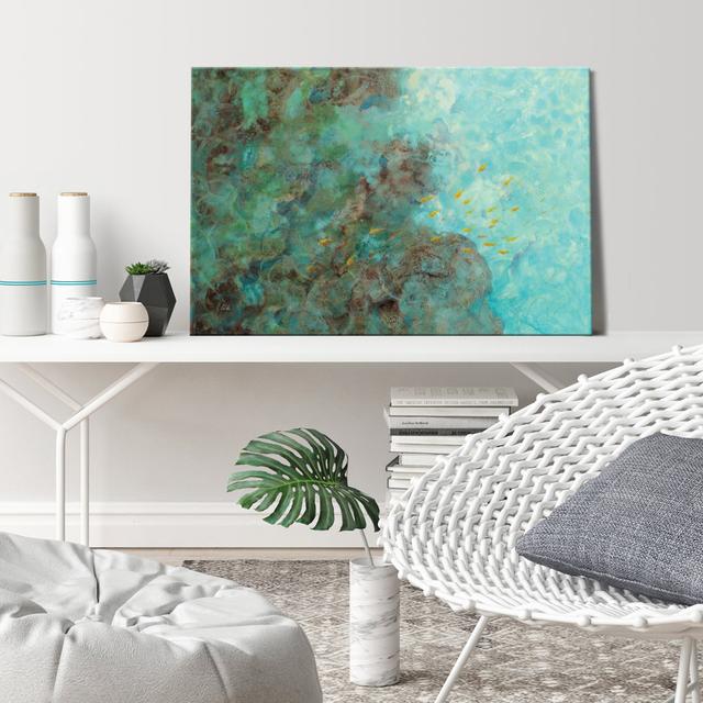 Over The Reef by Jennifer Webb - Wrapped Canvas Print East Urban Home Frame Options: Blue, Size: 102 cm H x 152 cm W on Productcaster.