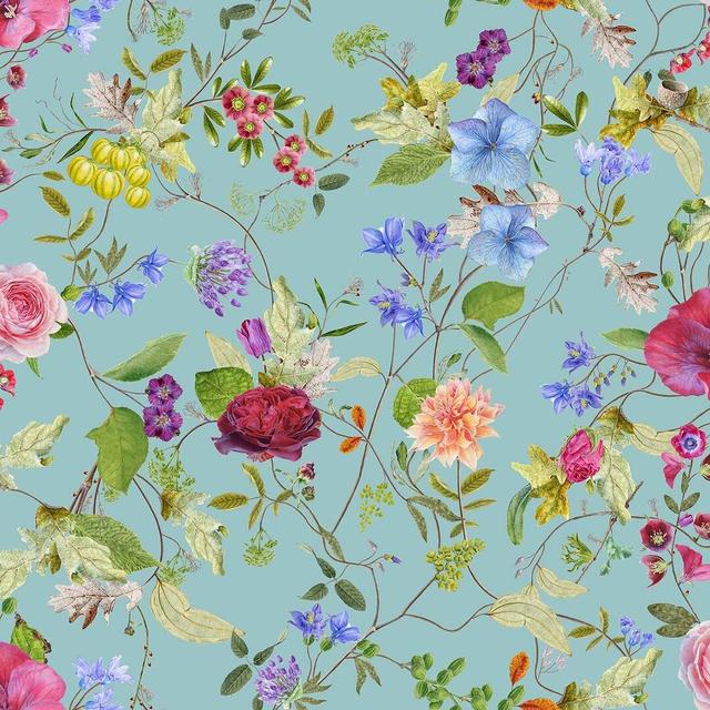 Hudson 10m x 52cm Matte Wallpaper Roll Rosalind Wheeler Colour: Mint Green on Productcaster.