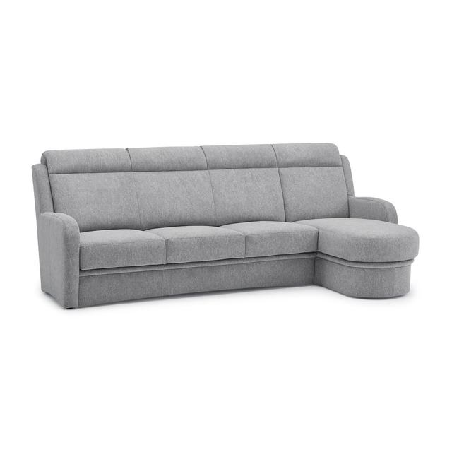 Ecksofa Varese mit Bettfunktion Villa Beck Ausrichtung: Rechts ausgerichtet, Farbe der Polsterung: Hellgrau, Größe: 99 cmH x 256 cmB x 148 cmT on Productcaster.