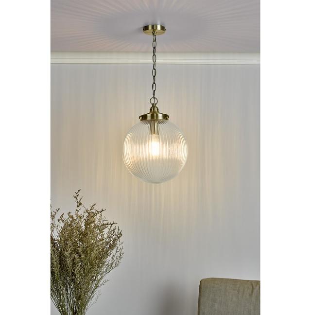 Bryce 1-Light Globe Pendant Brambly Cottage Finish: Nickel on Productcaster.