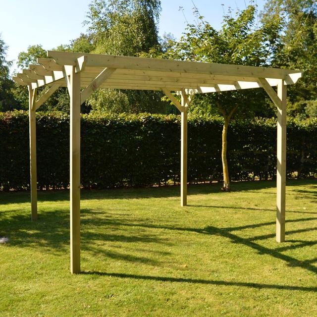 Pollitt Manufactured Wood Pergola Dakota Fields Size: 248cm H x 240cm W x 240cm D, Colour: Light Green on Productcaster.