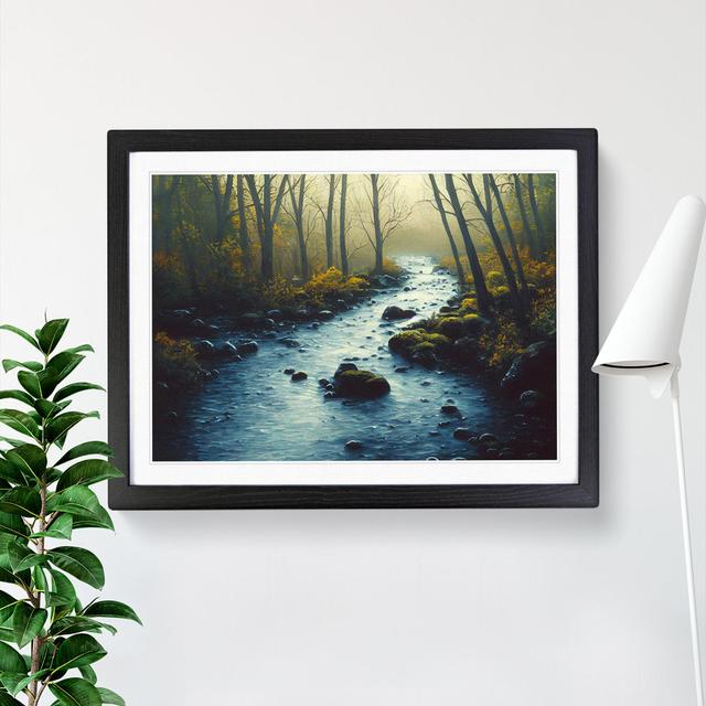 Forest Stream View Vol.2 - Picture Frame Graphic Art Alpen Home Frame Colour: Black Framed, Size: 25cm H x 34cm W x 2cm D on Productcaster.